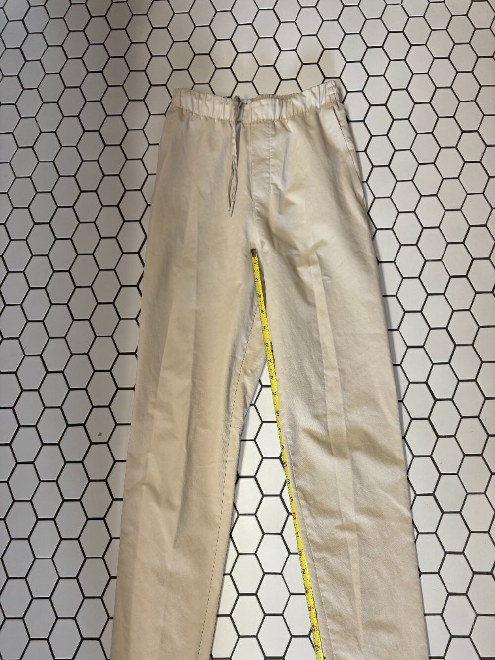 Lululemon New Venture Trouser Pique Ivory Mens Small Casual Pants